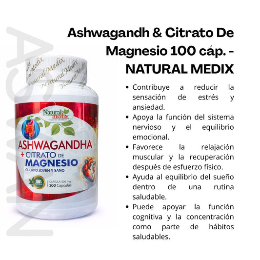 Ashwagandha + Citrato Magnesio (Natural Medix)