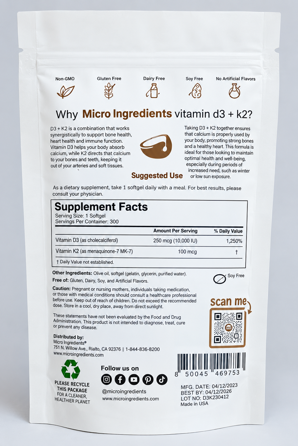 Vitamina D3 & K2 (Microingredients)