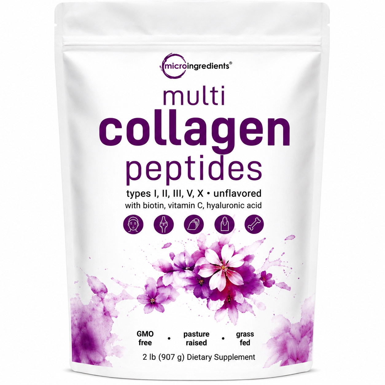 Multi Collagen Peptides Types - 907 G (2 Lb)